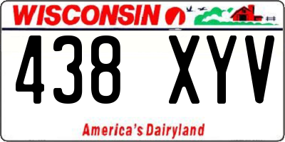 WI license plate 438XYV