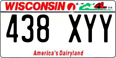 WI license plate 438XYY