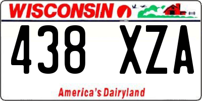 WI license plate 438XZA