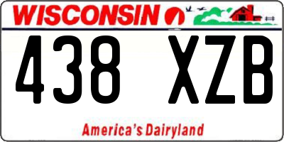 WI license plate 438XZB