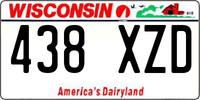 WI license plate 438XZD