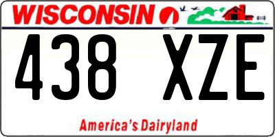 WI license plate 438XZE