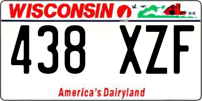 WI license plate 438XZF