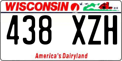 WI license plate 438XZH