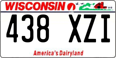 WI license plate 438XZI