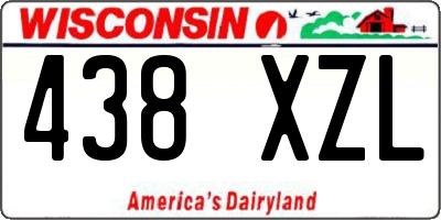 WI license plate 438XZL
