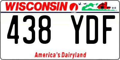 WI license plate 438YDF