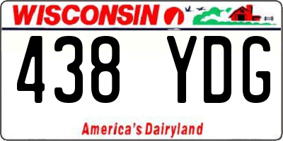 WI license plate 438YDG