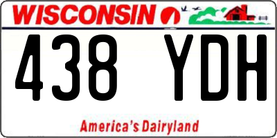 WI license plate 438YDH