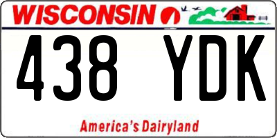 WI license plate 438YDK
