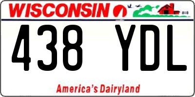 WI license plate 438YDL