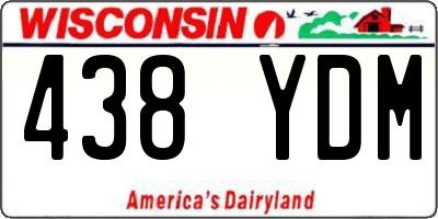 WI license plate 438YDM
