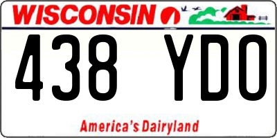 WI license plate 438YDO