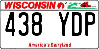 WI license plate 438YDP