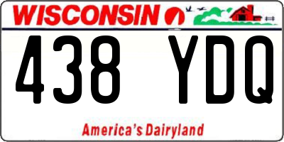 WI license plate 438YDQ