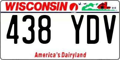 WI license plate 438YDV