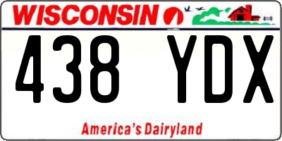 WI license plate 438YDX