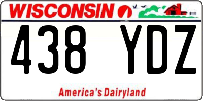 WI license plate 438YDZ