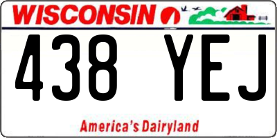 WI license plate 438YEJ