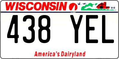 WI license plate 438YEL