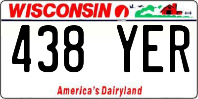 WI license plate 438YER