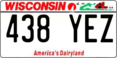 WI license plate 438YEZ