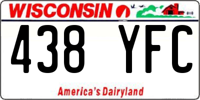 WI license plate 438YFC