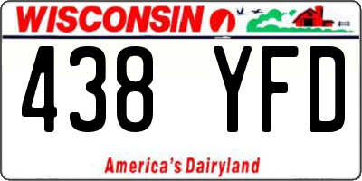 WI license plate 438YFD