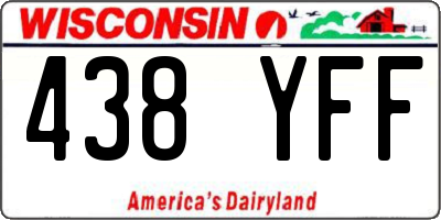 WI license plate 438YFF