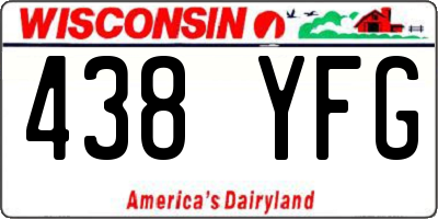 WI license plate 438YFG
