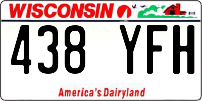 WI license plate 438YFH