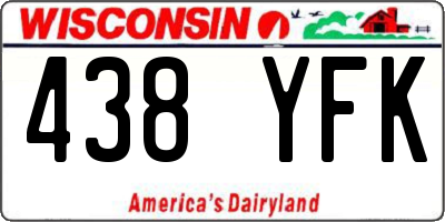 WI license plate 438YFK