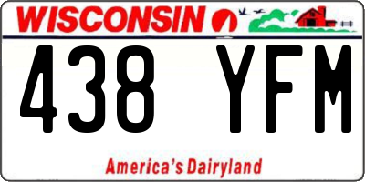WI license plate 438YFM