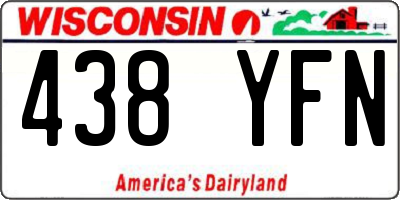 WI license plate 438YFN