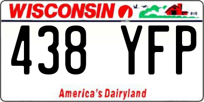WI license plate 438YFP