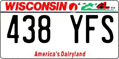 WI license plate 438YFS