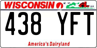 WI license plate 438YFT