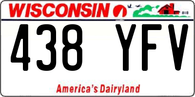 WI license plate 438YFV