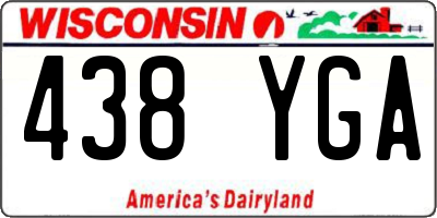 WI license plate 438YGA
