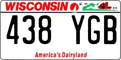 WI license plate 438YGB