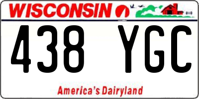 WI license plate 438YGC