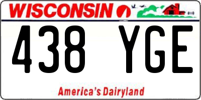 WI license plate 438YGE