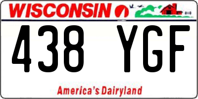 WI license plate 438YGF