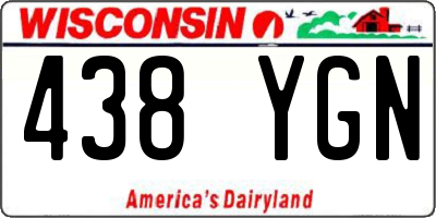 WI license plate 438YGN