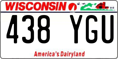 WI license plate 438YGU