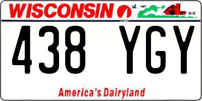 WI license plate 438YGY