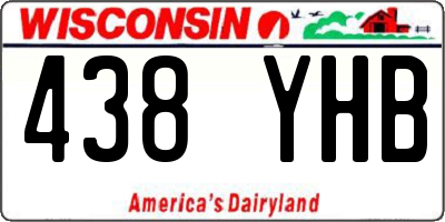 WI license plate 438YHB