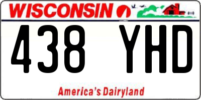 WI license plate 438YHD