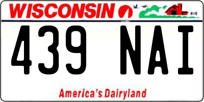 WI license plate 439NAI