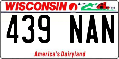 WI license plate 439NAN